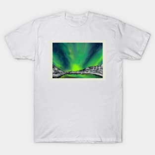 The Green Northern Lights. Artwork by Annalisa Amato T-Shirt